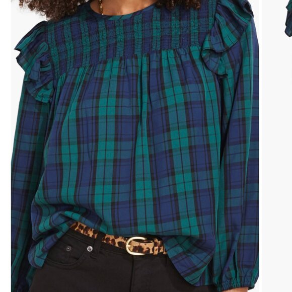 NWT Vineyard Vines Blackwatch Ruffle LS Popover - Picture 2 of 9